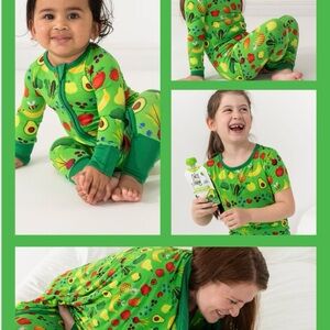 Little Sleepies Green Avocado and Fruit Print Pajama Set